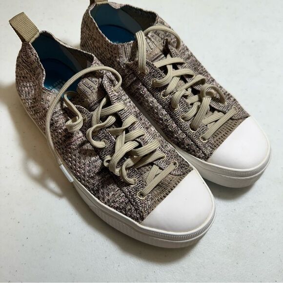 Native Shoes | Jefferson 2.0 Liteknit Women Brown and Tan Flax Size 8 - Picture 13 of 14